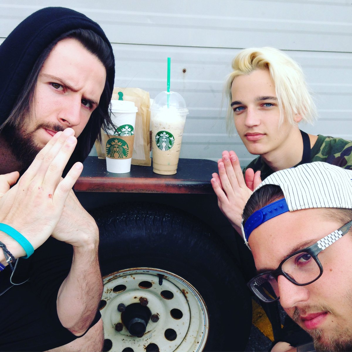 All hail the holy <a href="/Starbucks/">Starbucks</a> that has blessed us with coffee this fine tour day. <a href="/Constance_WI/">Constance</a> @auroraviewband #sponsorus