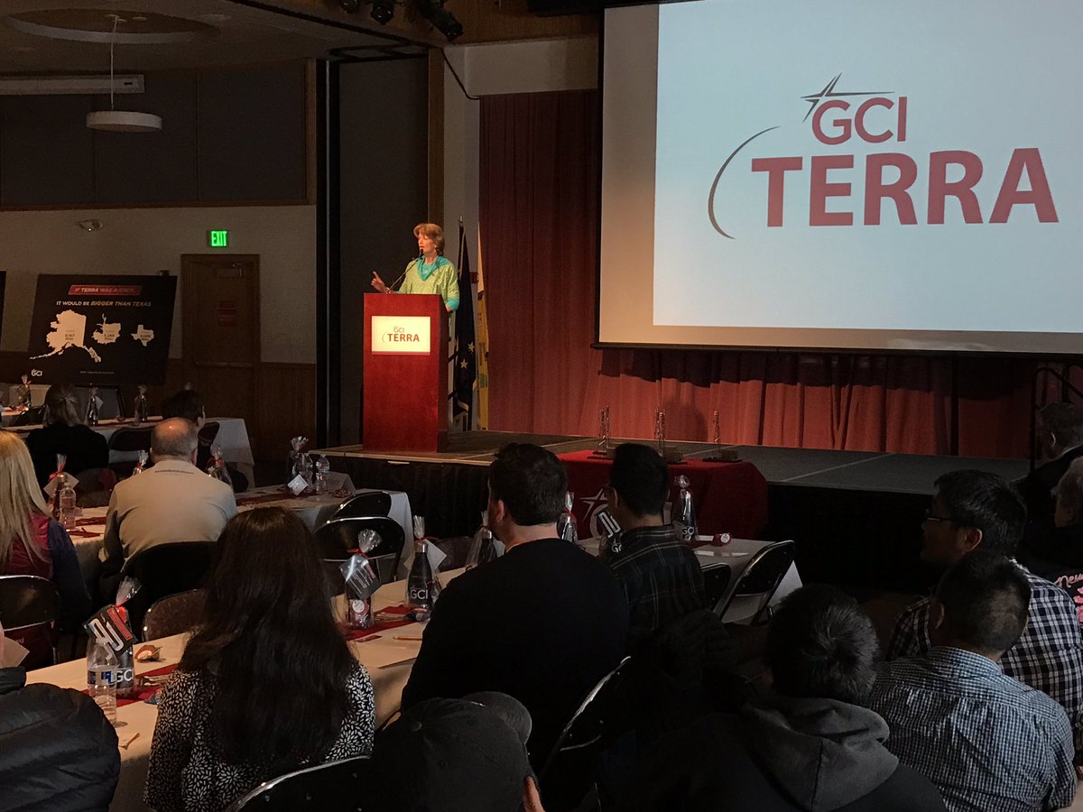 GCIAK's tweet image. .@lisamurkowski speaking about how before #TERRA there was no connectivity in rural Alaska.