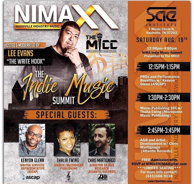 NimaNashville's tweet photo. If you just do music &amp; you're not that up on the business you should come out learn how to capitalize off your art. This event is free. https://t.co/2CzvXsDimY