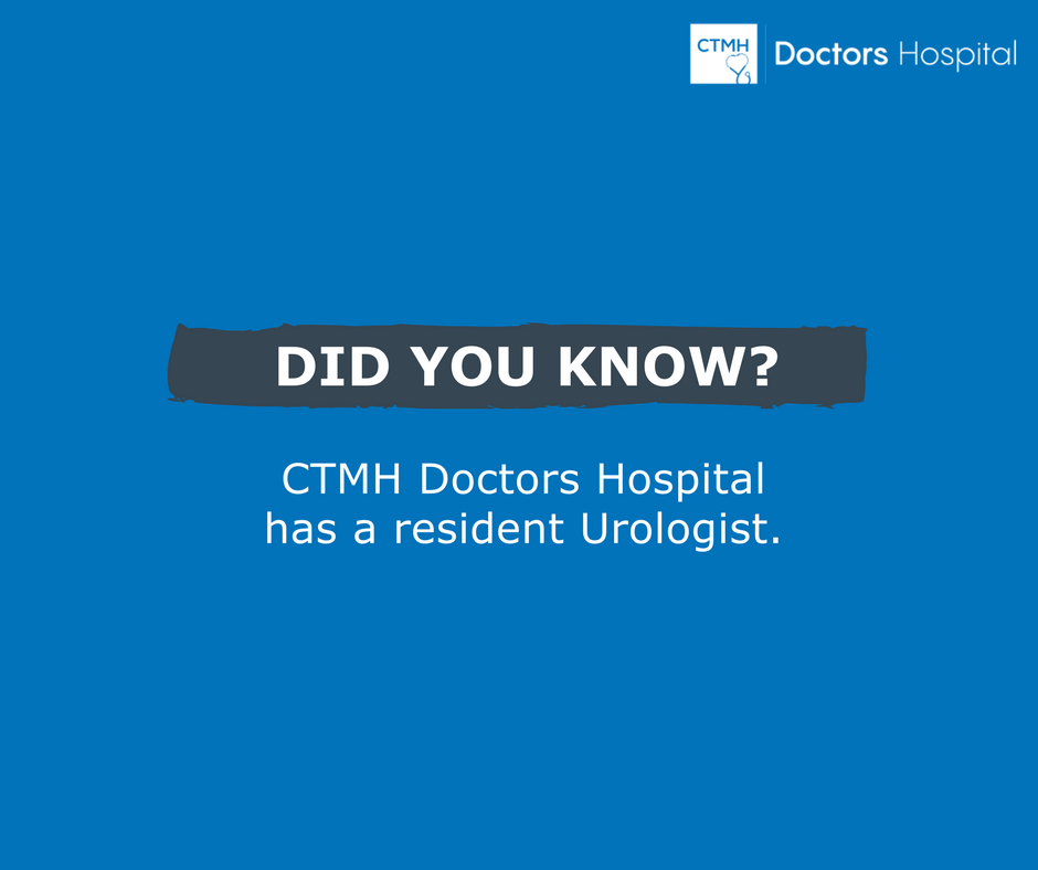 Call us today at 949-6066 to learn more about our Urology Services.
#CTMHDoctorsHospital #DidYouKnow #Urologist #Urology #UrologyServices