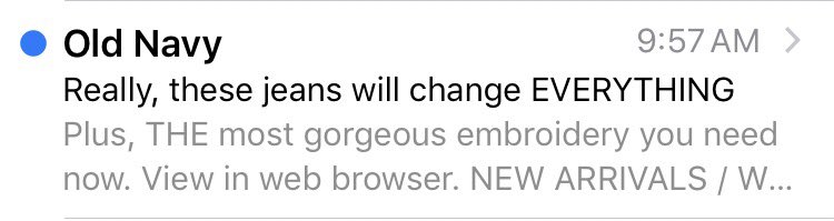 EmSeeEl's tweet photo. @OldNavy will they change our current political climate? If so, I'll take 20. https://t.co/k4FuDXm3uk