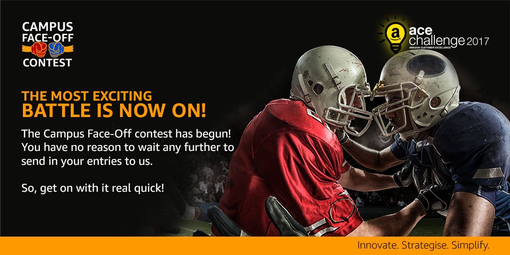 Your delay can cost your campus its due share of fame! Quicken up and send in your entries to us. #CampusFaceOffContest #AceChallenge2017