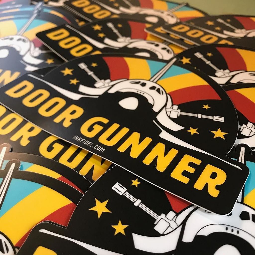 Space Shuttle Door Gunner tees start shipping tomorrow and each one comes with one of these killer vinyl decals. T… ift.tt/2uLK8JG