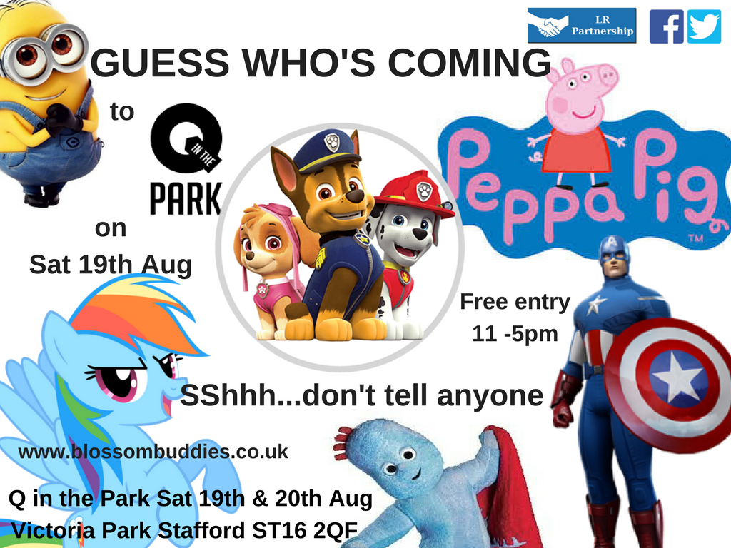 Don't tell anyone who's coming to <a href="/QInThePark/">Q In The Park</a> this weekend #Kids #Stafford #Staffordshire #StaffordshireHour #WDYT <a href="/WhatsOnStaffs/">Staffordshire What's On</a> RT