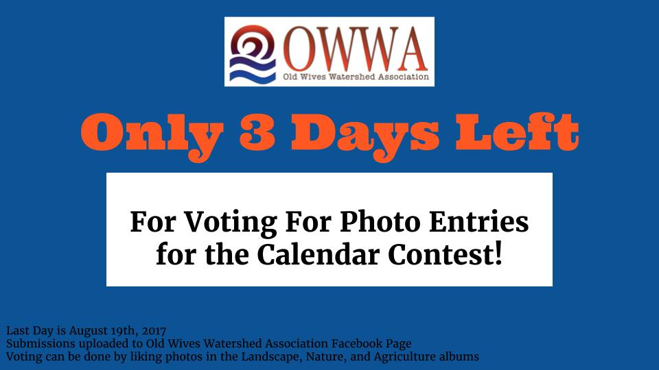 OWWA_SummerTech's tweet image. There are only 3 days left to vote for your favourite photo in albums labelled Agriculture, Nature, and Landscape on the Old Wives FB page!