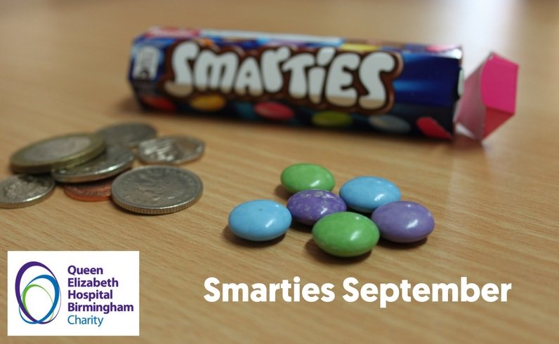UHBCharity's tweet image. Smarties September is here! Pick up your pack from the atrium hub today, fill it with change and return it! qehb.org/smartiesseptem…