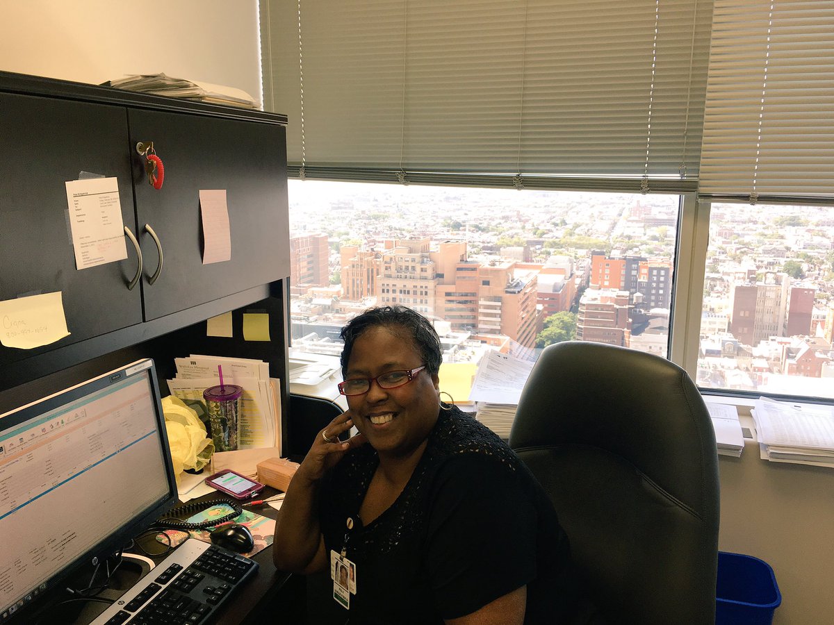 It's always sunny in South Philly from Pela Kirkpatrick's Aramark office, Patient Accts Mgr. So is Pela's sunny smile <a href="/Wills_Eye/">Wills Eye Hospital</a> #Phillyeyes