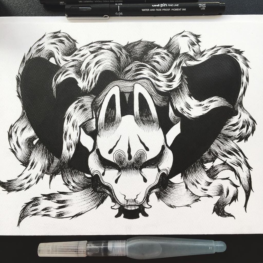 Affanita_art's tweet photo. Kitsune, barely a moth again #moth17 // #mothmonth
#ink #inkdrawing #watercolour #tattooart #mothtattoo #moths #esoteric #linework #tattoo… https://t.co/imLOejjSQQ