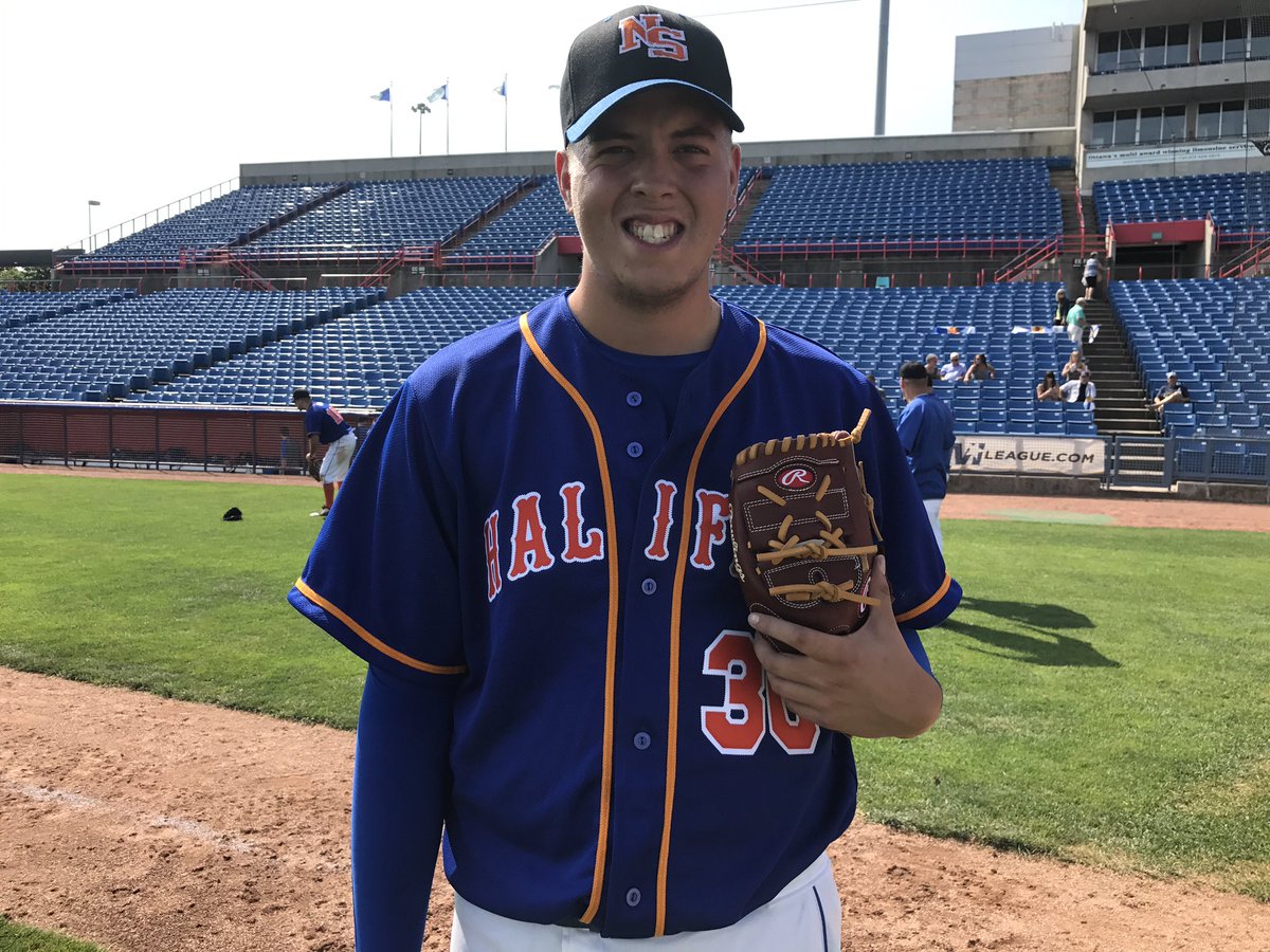 baseballcanada's tweet photo. 21U Men's: @baseball_ns Logan Aker CG W 5H 5K 1ER in their 4-3 win over @BaseballSask. #BCanNats17 https://t.co/gUYg7AFmSB