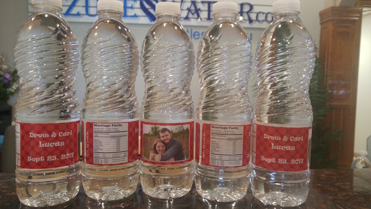 Congrats to Drew &amp; Cari! #OurWaterYourLogo #AzureWater #StayHydrated #SeptemberWedding #FloridaBusiness #CustomizedWaterBottle #Memories