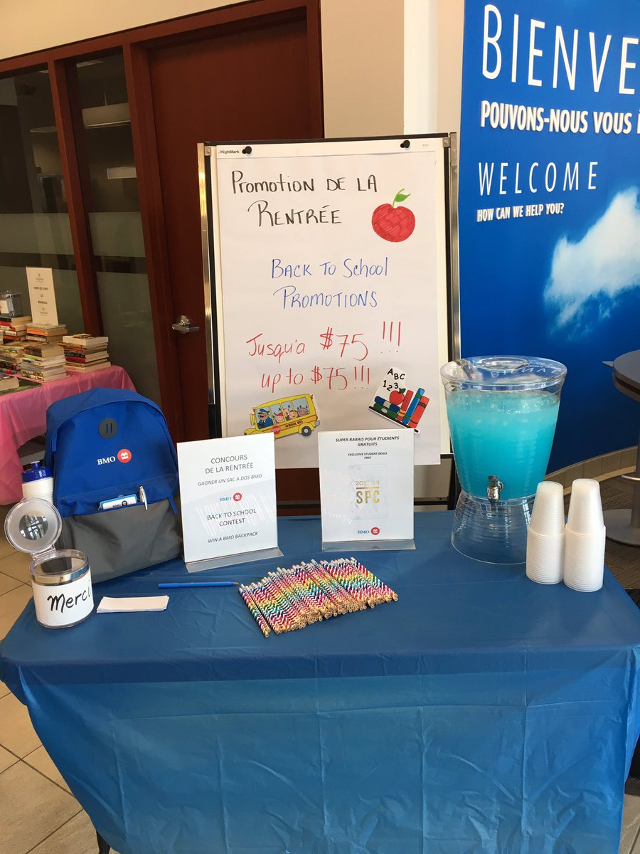 Customer Appreciation Day! Getting our clients ready for Back to  School! #BMO200 #backtoschoolcampaign #proudToWorkatBMO #teamvaudreuil