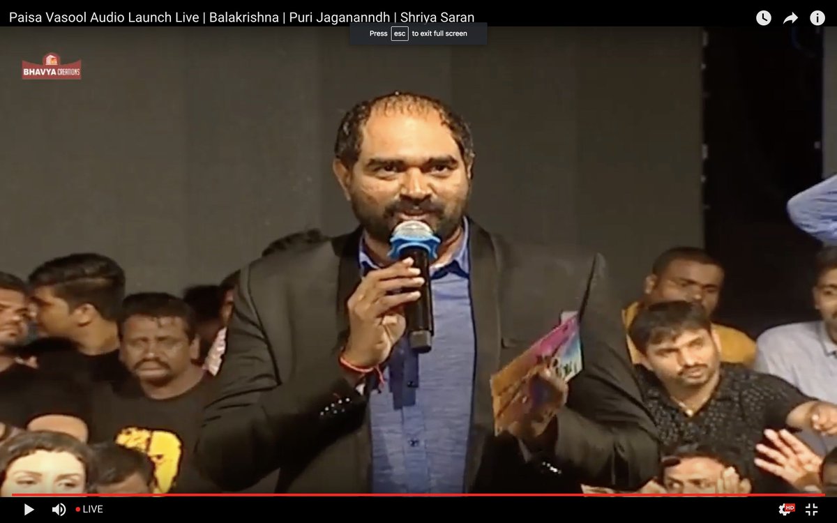 PaisaVasool_NBK's tweet photo. Watch @DirKrish speech at #PaisaVasool Audio Launch
https://t.co/JnOUcMxT8G
#PvAudioLaunch https://t.co/6h8ER8HklY