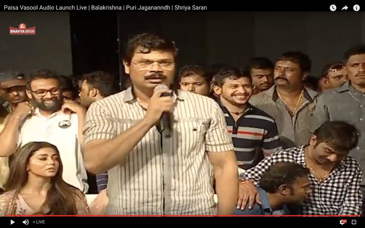 PaisaVasool_NBK's tweet photo. Director Boyapati Srinu Speech Live from #PaisaVasool Audio Launch
https://t.co/JnOUcMxT8G
#PvAudioLaunch https://t.co/uWims1WJLH