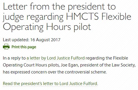 TheLawSociety's tweet photo. We’ve released our reply to Fulford LJ’s comments on the flexible court operating hours pilot https://t.co/i6Ze3wWOMX https://t.co/NjwSvEWNSV