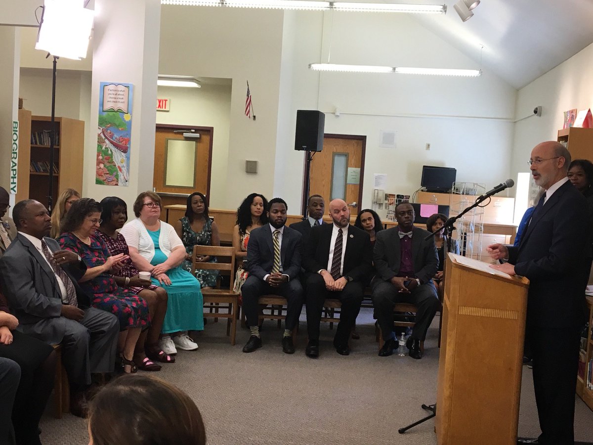 In Pittsburgh today to announce a 20% reduction in PSSA testing for grades 3-8 starting this year — a win for students, teachers &amp; parents.