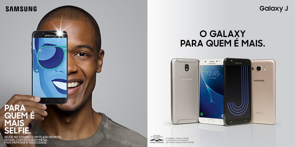 Trastornado Manual Tigre Samsung Brasil on Twitter: "Flash frontal, design em metal e mais memória.  O Galaxy J é para você que é mais completo. https://t.co/MD4aDzpTxk  https://t.co/XjKWzMShs5" / Twitter