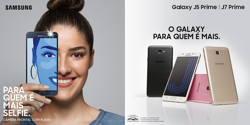 Selfies no escuro? Só pra quem tem câmera com flash frontal. Conheça o Galaxy J5 e J7 Prime: goo.gl/azeGdL