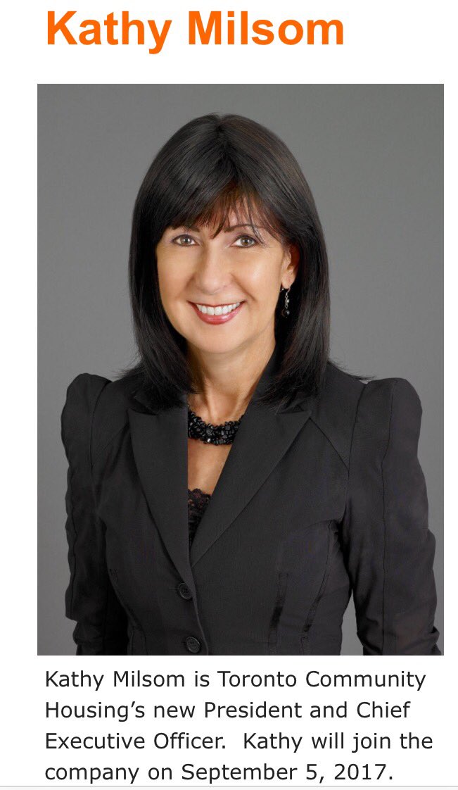 NatalieCTV's tweet photo. Toronto Community Housing Corporation announces new CEO: Kathy Milsom https://t.co/zTO16nWmnF