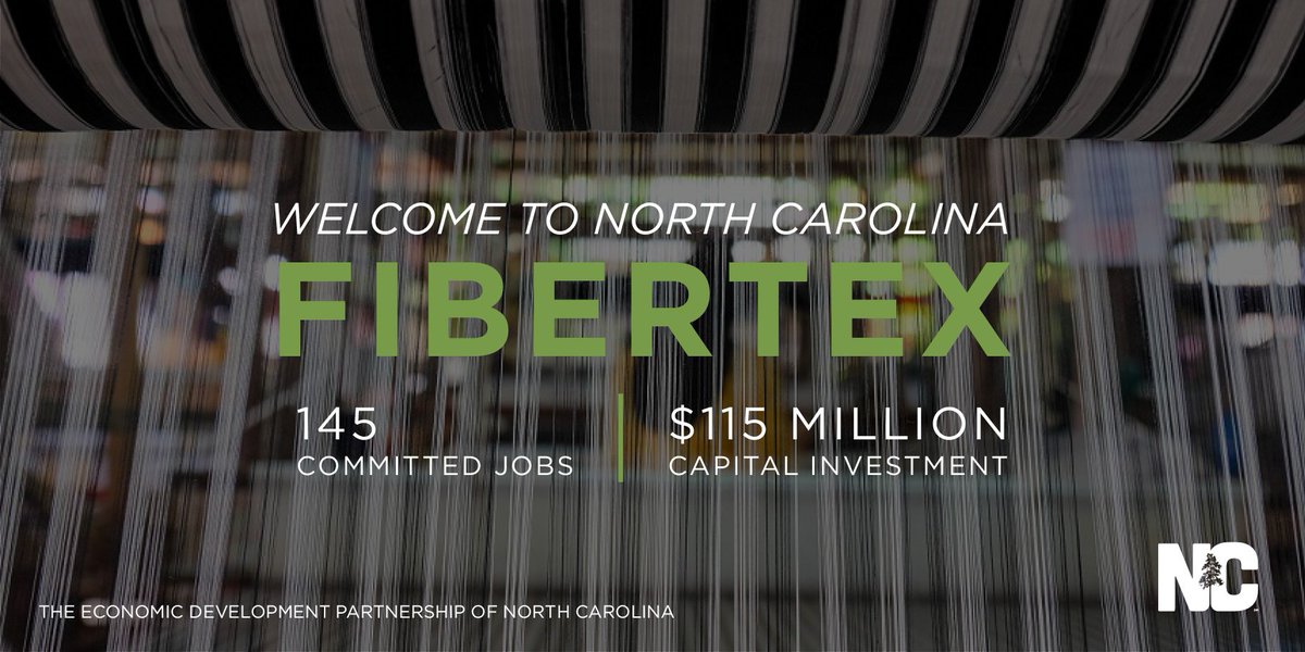 EDPNC's tweet photo. Danish #Fibertex, a market leader in personal care nonwovens, picks Asheboro, #NC, for first US #mfg plant. https://t.co/NZObBWuzXw https://t.co/KHoCv2ZHXA