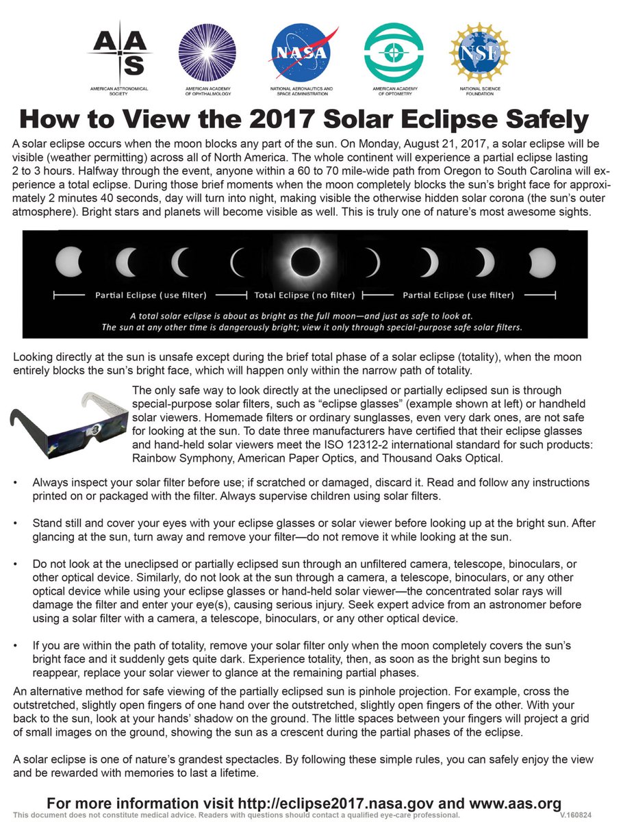 MyPI_National's tweet photo. US mainland total Solar Eclipse on 8/21/17.  Please ensure proper eye precautions if viewing!  Safety &amp; Preparedness = @MyPI_National https://t.co/2PtwP0S9XC