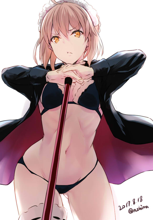 アルトリア・オルタ(水着) ,artoria_pendragon_(alter_swimsuit_rider)_(second_ascension)_(fate) ,アルトリア・ペンドラゴン 「夏のメイドオルタ 」|鍋島テツヒロ👓C101土曜西ふ-22aのイラスト