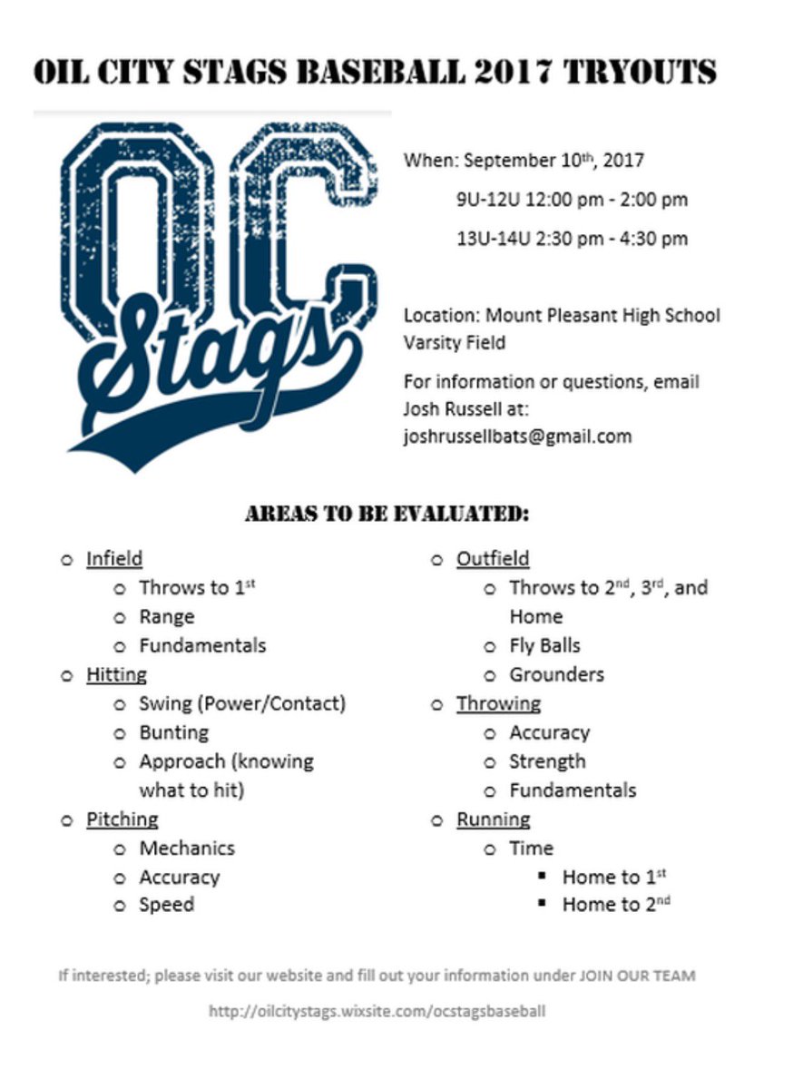 Oil City Stags Baseball tweet media