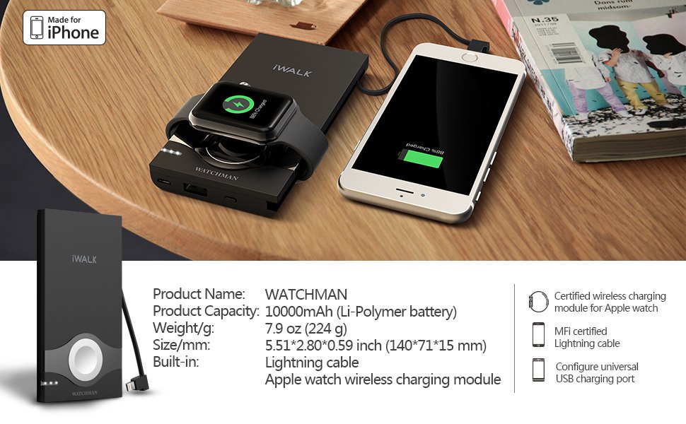 techitoutdotnet's tweet photo. An #AppleWatch #power #bank that charges other devices too! #techitout the #iWalker External #Battery #Charger: https://t.co/hBg0hV2fB3 https://t.co/0xPplarimL