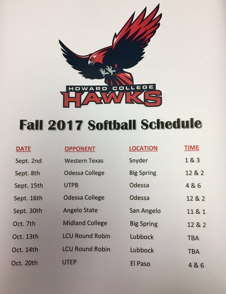 HowardSoftball's tweet image. The time is near ⏱ #fallschedule