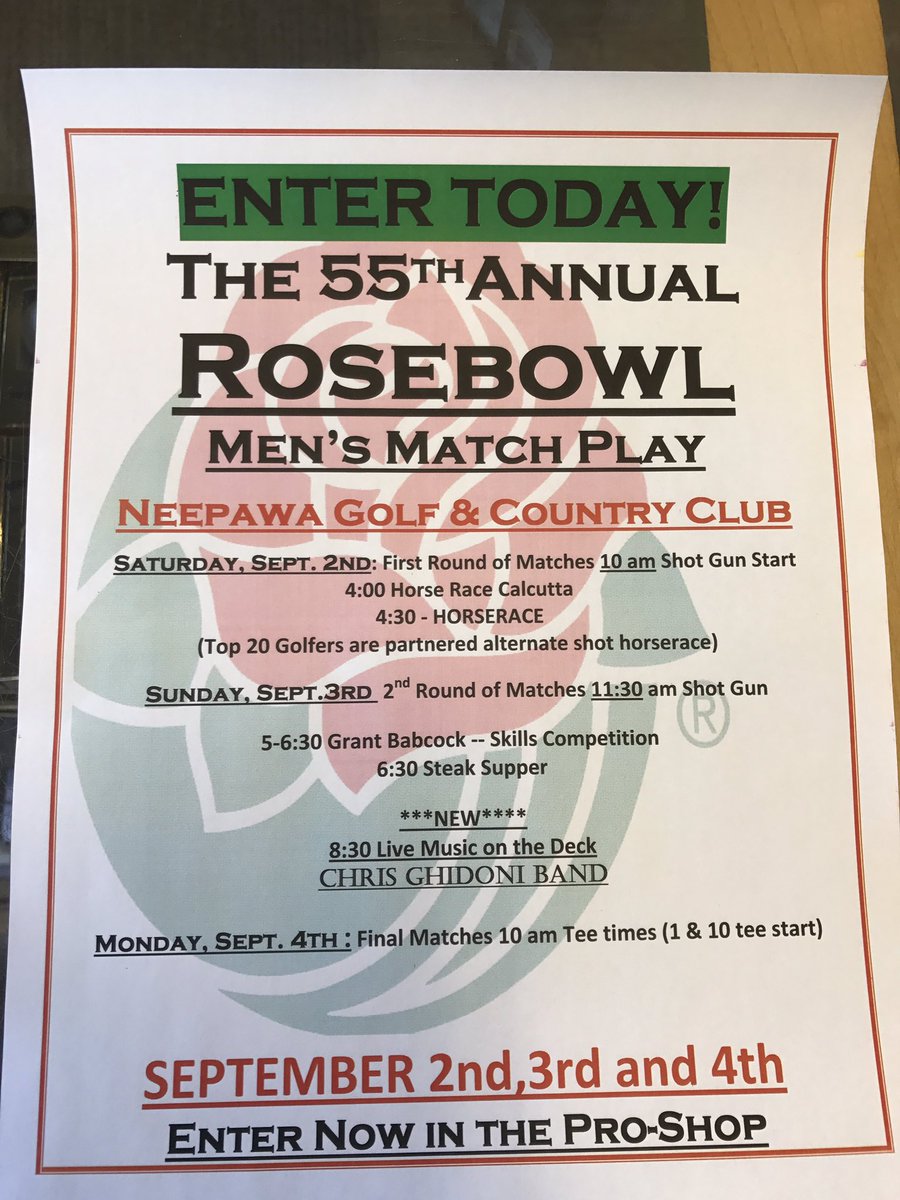 Rosebowl is filling up!! Don't wait any longer to sign up. #makinggolfgreatagain
