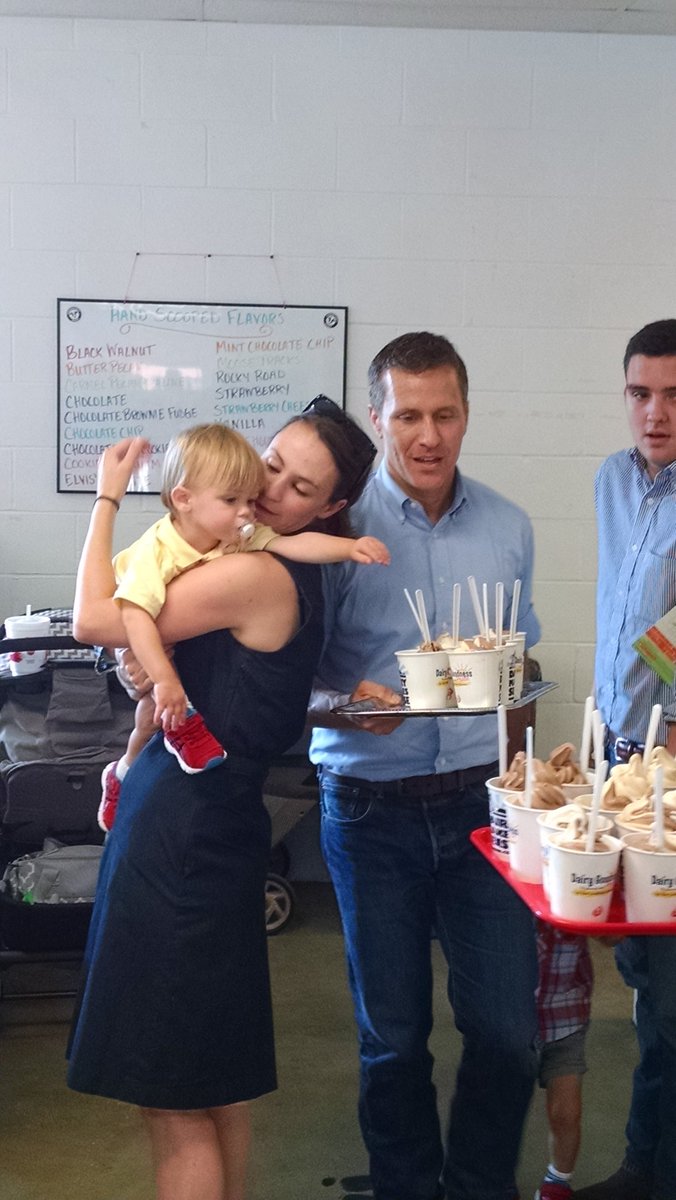 rgruse's tweet photo. MO Governor Greitens serving up ice cream treats to foster families #MOstatefair @MidwestDairy https://t.co/lQ59jjMMBC