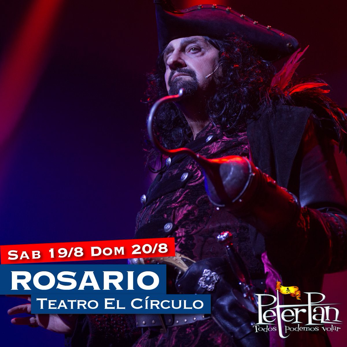 PeterPanElShow's tweet photo. Festejá el #DíaDelNiño con el Niño que no quiere crecer y toda la magia de Nunca Jamás! #TodosPodemosVolar 💫
ROSARIO ALLÁ VAMOS
🎟@TicketekAr https://t.co/HZORY5lmKi