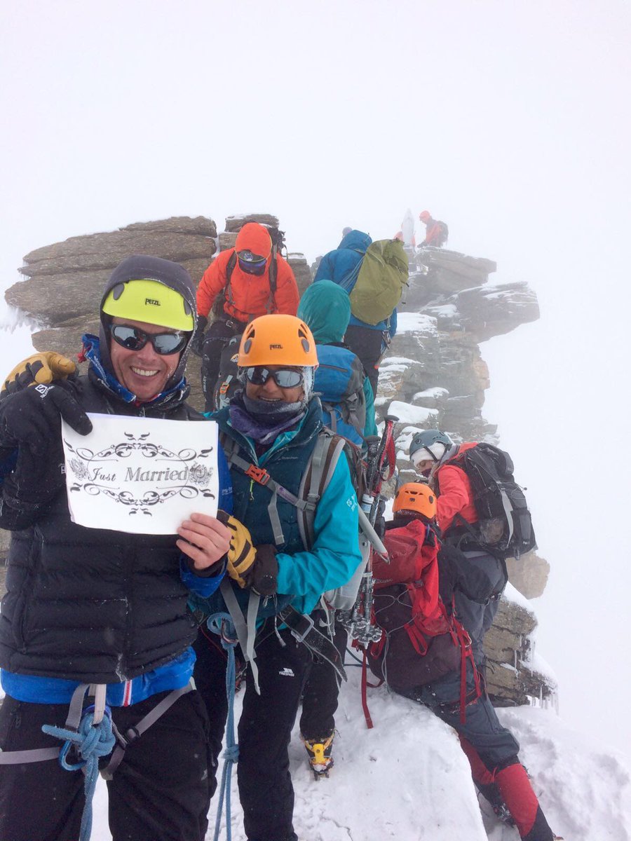 MontBlancGuides's tweet photo. Where will you go, on your #honeymoon?
Meet Mr &amp; Mrs Knowles,Gran Paradiso  4061m 28 June 
#summits # climb https://t.co/T0rCZfkvtf