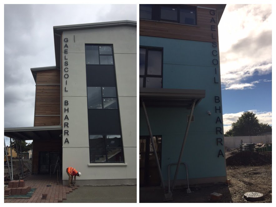 Signsireland's tweet photo. Works nearing completion in Gaelscoil Bharra, Cabra.
#signage #schoolsignage #dublinsigns https://t.co/AjCRIB498n