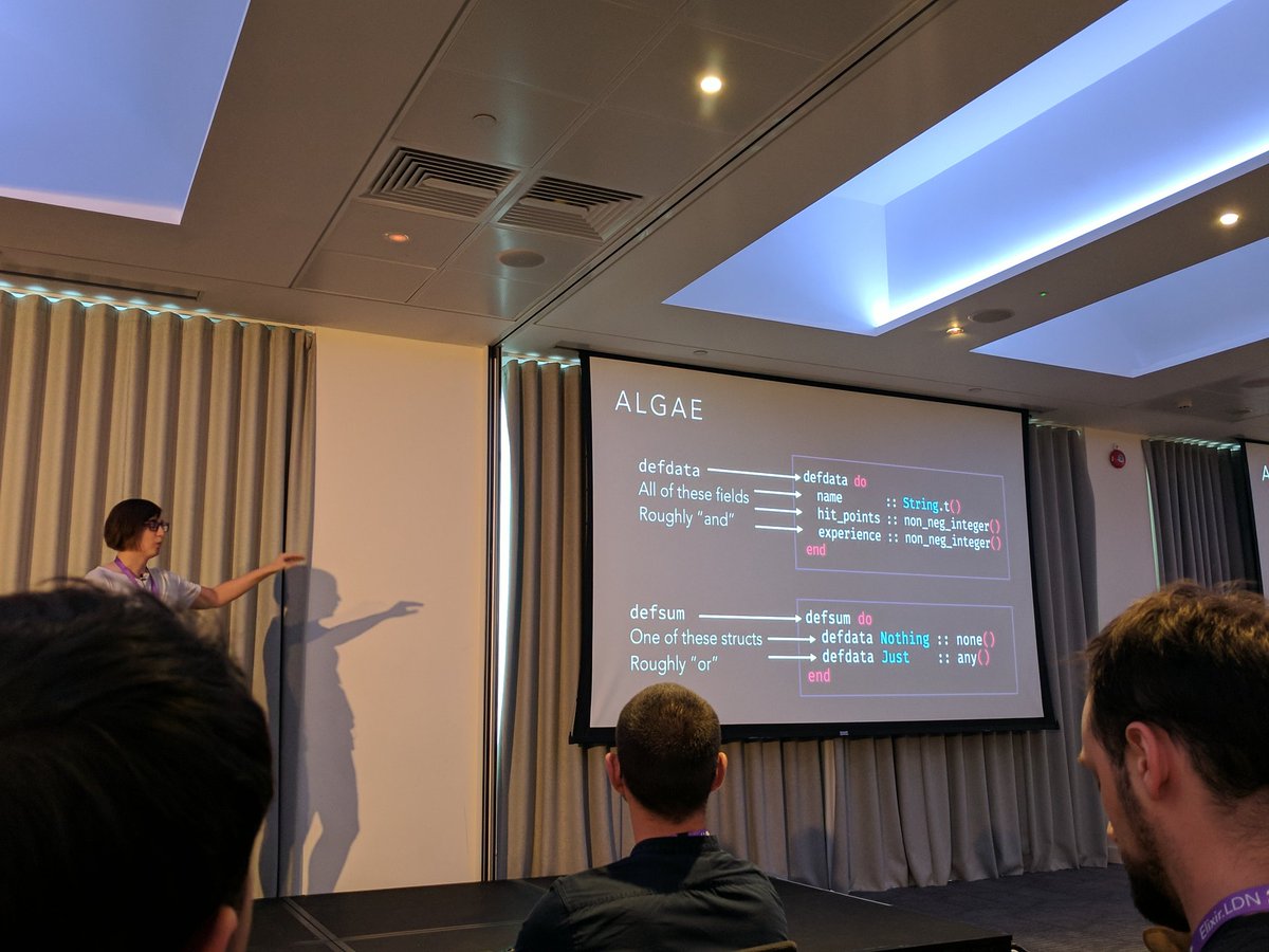 Zeniou's tweet image. @expede delivering the final keynote at #ElixirLDN. Quite interesting!!!