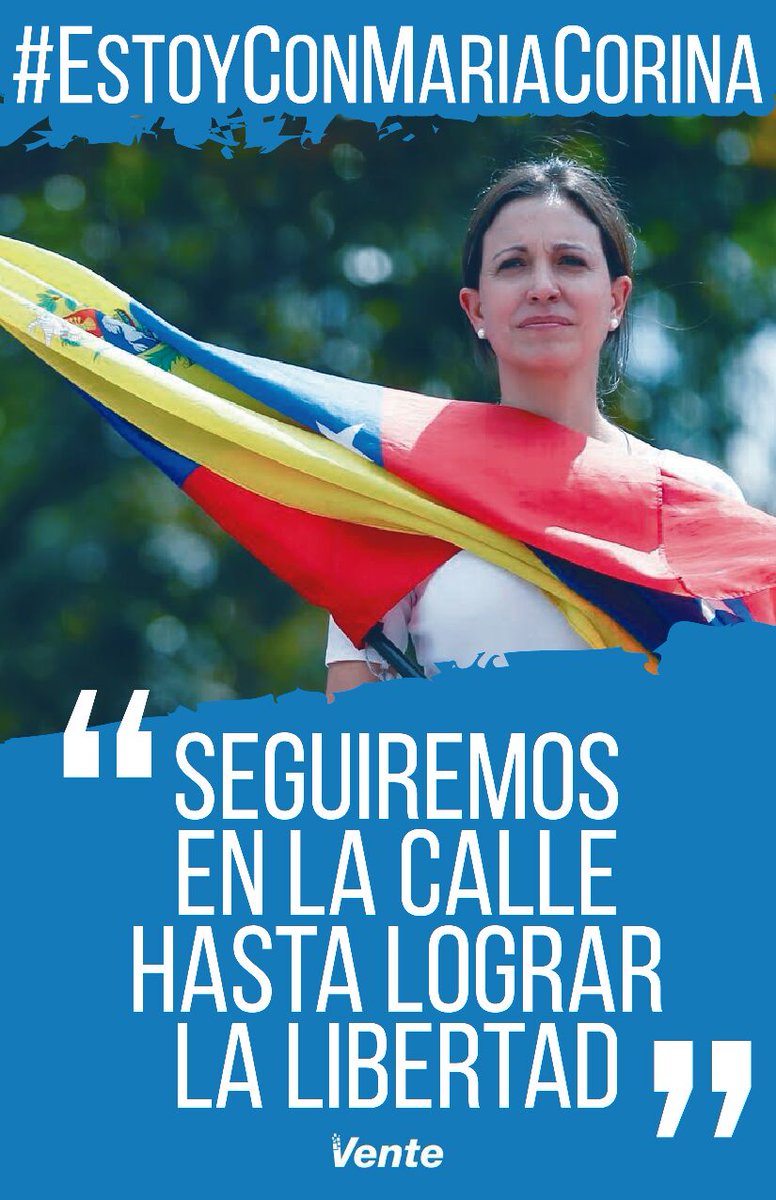 rudorozco's tweet photo. Demuestra más determinación y fortaleza que muchos miembros de la MUD. Este ejemplo construye Libertad.#EstoyConMariaCorina https://t.co/UWb3BQshR4