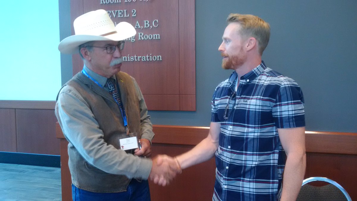 SouthRanchTim's tweet image. Jon Montgomery is in the house! @CDNBeefConf 
Yee Haw!!! 
Caught up to @hollym4011 #CBIC2017