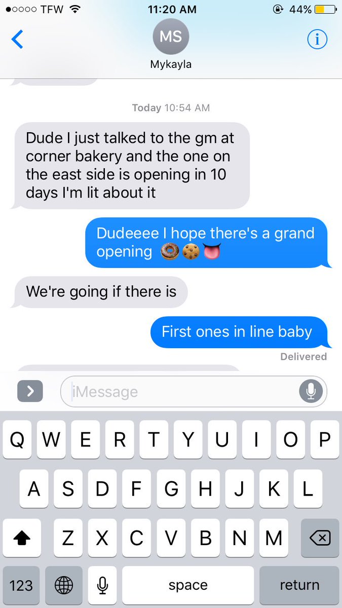 kaybo12's tweet photo. Just a tad excited 😅 @MykaylaSilvaa @CornerBakery https://t.co/OraBpa6ixz