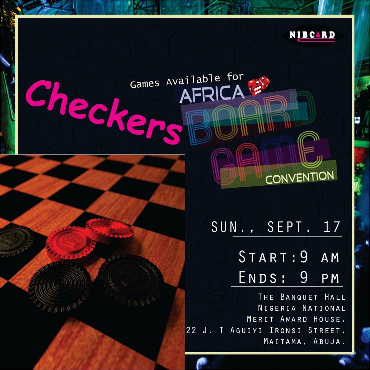 nibcardgames's tweet photo. #GamesAtABCon #Checkers and #GameOfCrowns will be available at this year's #ABCon 
#boardgames #GenCon #Nigeria #GenCant https://t.co/weFvEX9pfP
