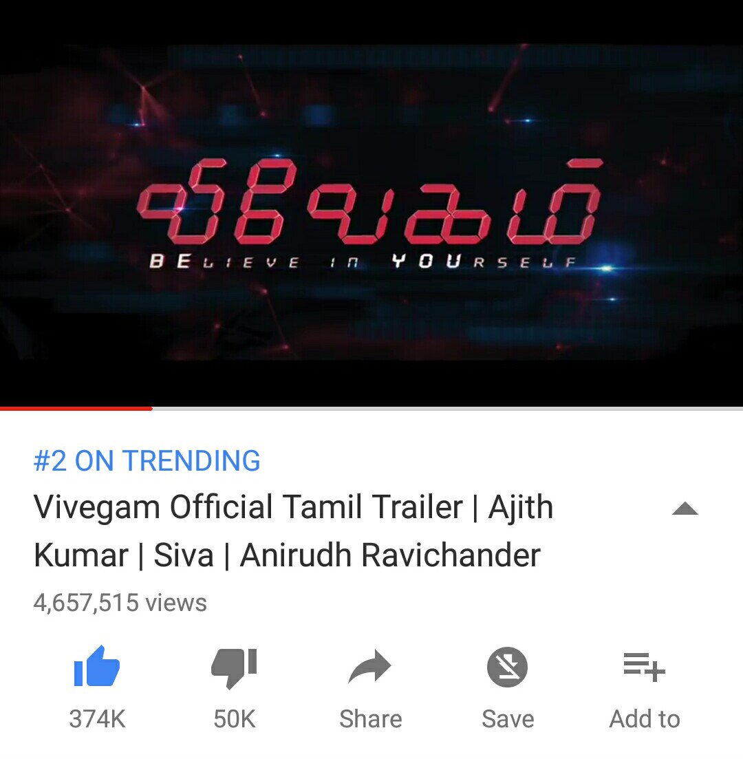 Yoyosamson's tweet photo. #VivegamTrailer 22hrs 4.6+ million views #374k+ likes #thalaajith #veralevel @ThalaAjith_FC @thala_speaks #VivegamStormIn13Days https://t.co/UIh5W8xfZg