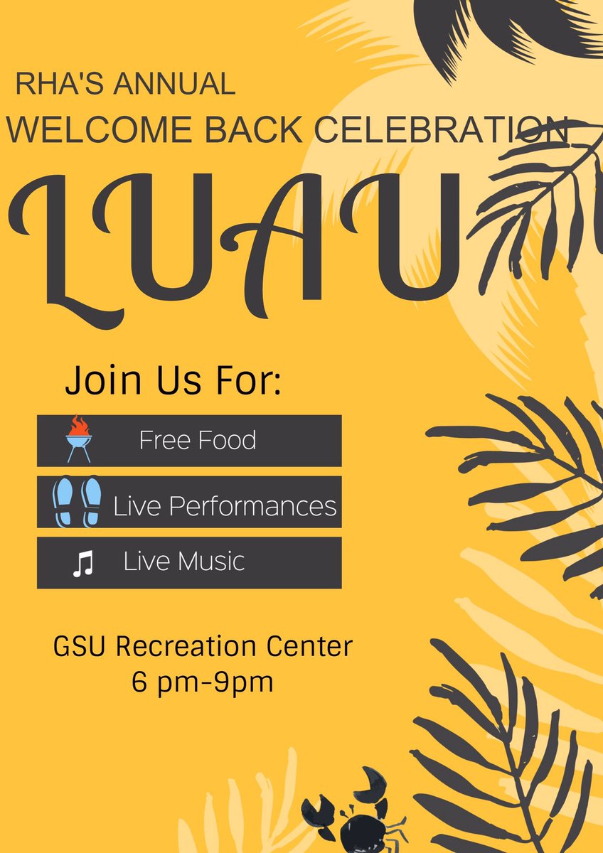 RHAGASTATE's tweet photo. Welcome Home Panthers! Come join us for our Annual Luau. Skip's and King of Pops provided, as well as live performances! See you there! https://t.co/m4UZqZCOFv