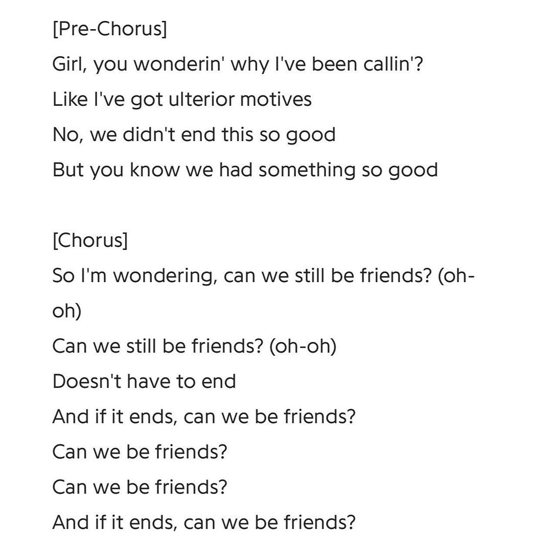 Song Lyrics To Prank Your Boy Best Friend : I M Friends With A Guy And