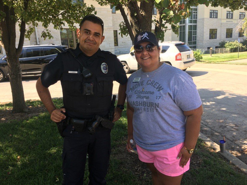 Washburn_PD's tweet photo. It's Move-In Day! Welcome back students! #WashburnUniversity #WUMovesU #WUPD https://t.co/IfHOr7msv5