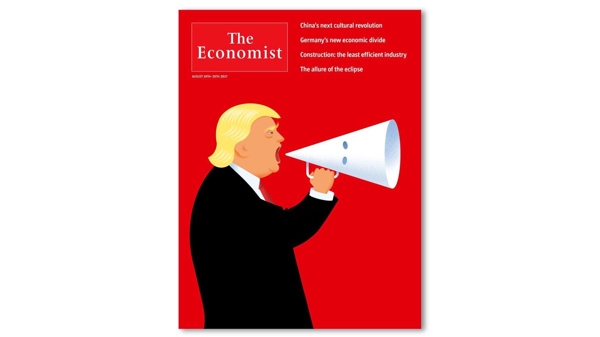 chrisnathaniel's tweet photo. Wow. And a top of the morning to you too. #theeconomist #trump #conehat https://t.co/NSvwzcAGF8