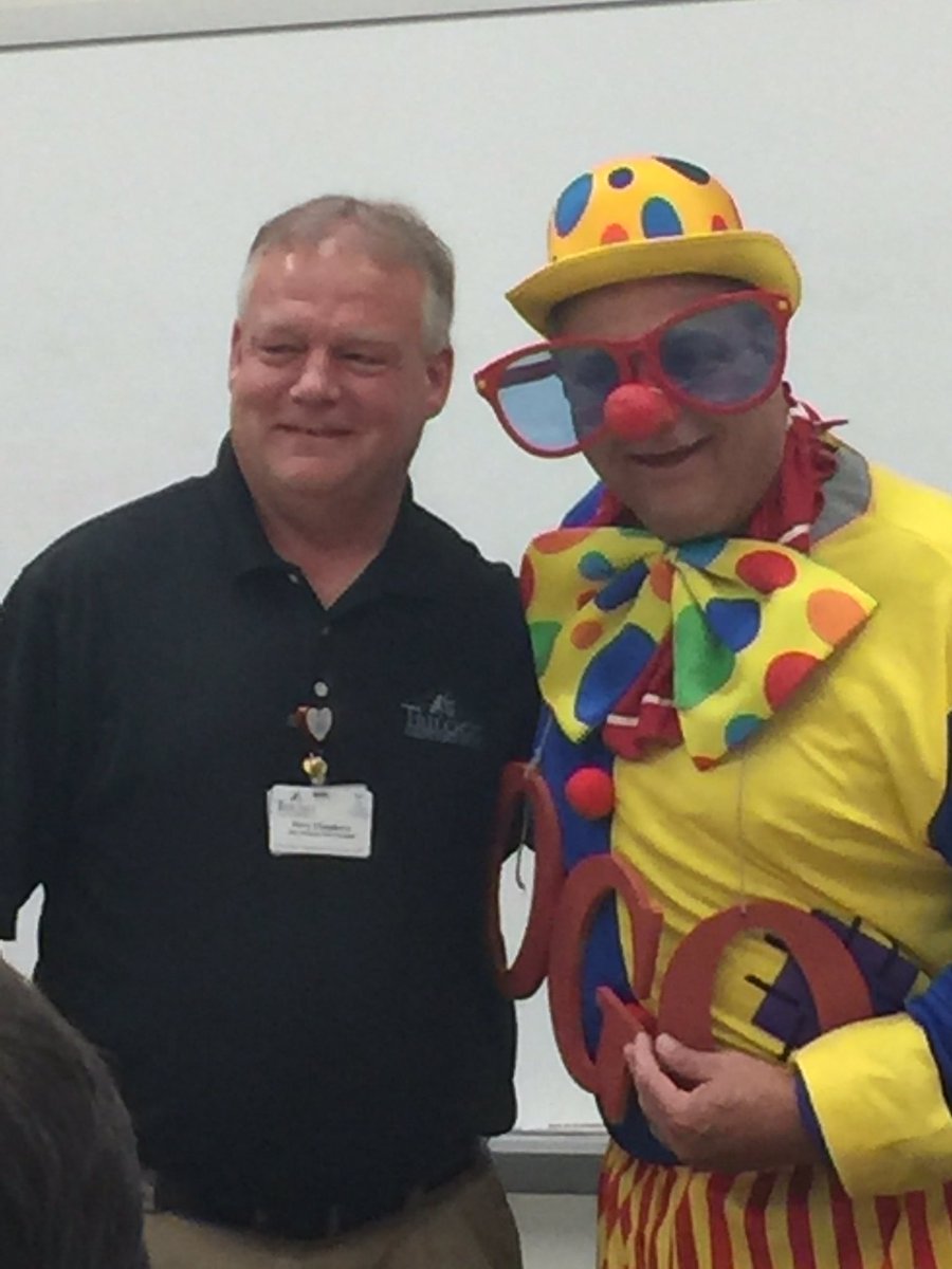 Westfield_WB's tweet photo. OGO the clown came to visit at our CN roundatable!  #TrilogyRocks #bigdaddyP #TrilogyLiving https://t.co/LNg9lOljB5