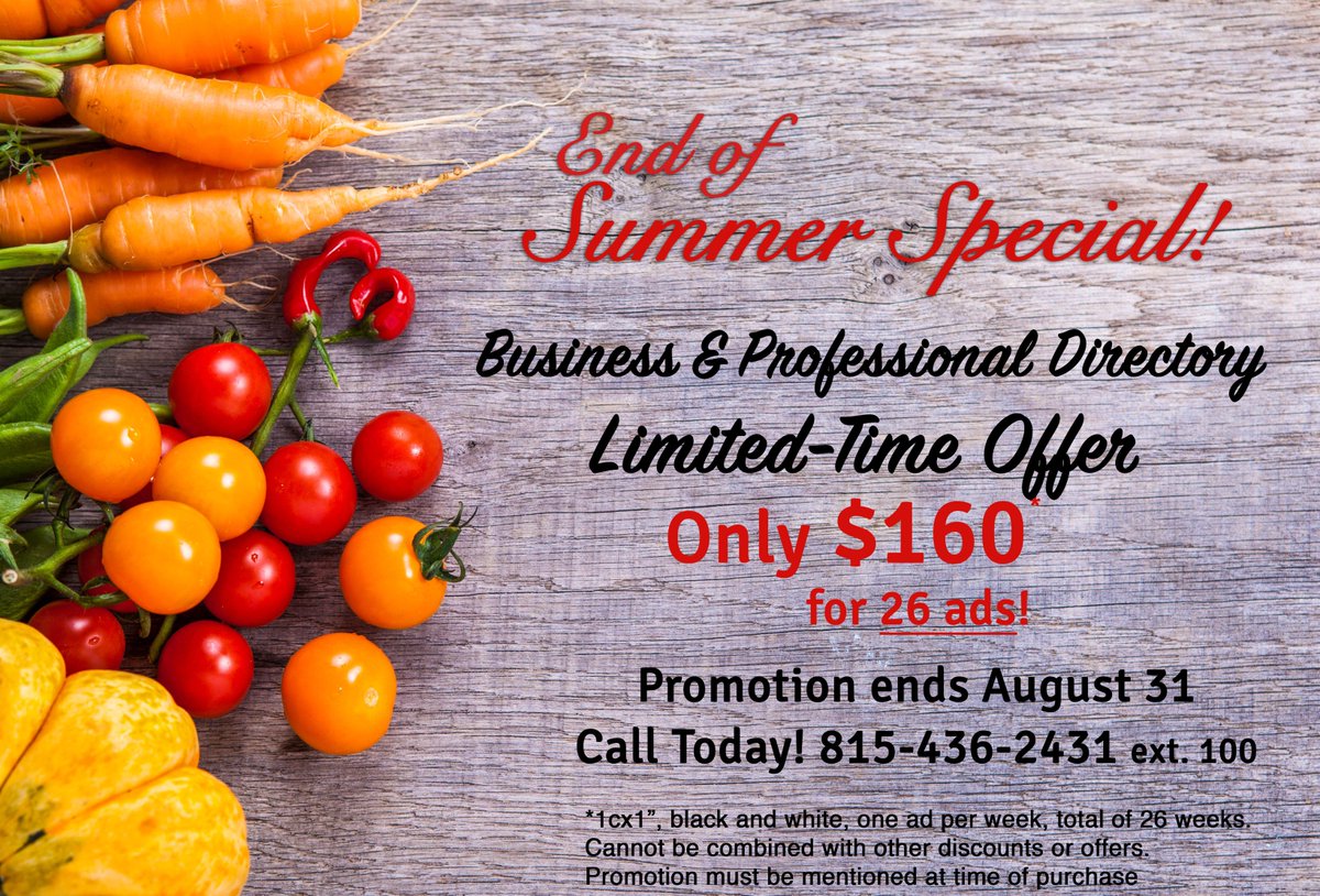 BugleDeals's tweet photo. Boost sales this Fall by advertising in our Business &amp; Professional Directory! Receive 26 ads for only $160! Click https://t.co/X6Fbkg0y5G https://t.co/FFaX3hYOXh
