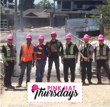 JBRconst's tweet photo. #PinkHatThursdays #JBR #Construction #Burnaby #JustKuz #Thursday https://t.co/gFozExgDsn
