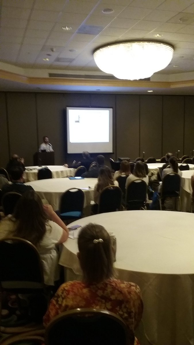 VTGeneticsUVM's tweet photo. Bill Landesman from @greenmtncollege presenting his research on the #tick microbiome to a full house at #NERIC2017 https://t.co/epypVGK3sS