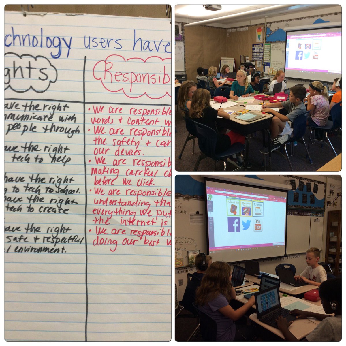 mrsamyjluna's tweet photo. Getting our tech on #canvas #rightsandresponsibilities #techyclassroom @CherryTreeElem https://t.co/FfBPeltGEJ