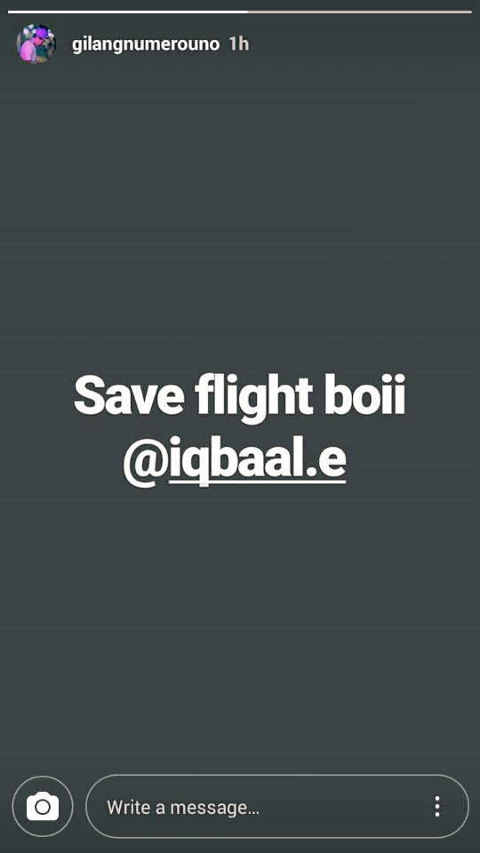 Take care and save flight boy ✈ 

Sukses👍 buat studynya,, always  proud you le <a href="/iqbaale/">iqbaal ramadhan</a> . Miss u already😢💜