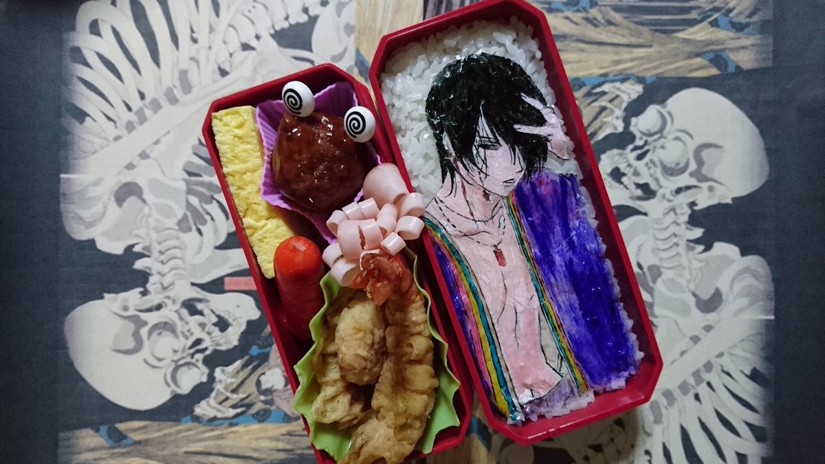 Kokko Mama 今日のあるちゃん弁当 久しぶりの お弁当 北海道の夏休みは短い 今日から二学期始まり 頑張って オブラートアート オブアート 女子高生弁当 キャラ弁 地獄少女 地獄少女宵伽 一目連 妖怪 T Co Cdfgb2jlzv Twitter